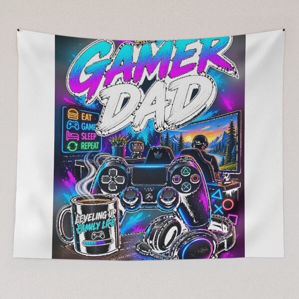 Item preview, Gamer Dad Leveling Up Family Life designed and sold by JANAWIYSTUDIO.