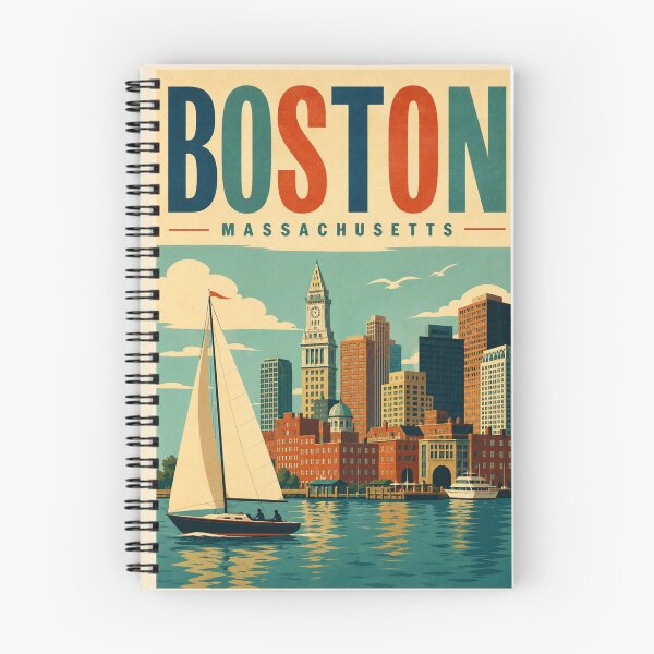 Item preview, Boston Massachusetts Retro Harbor Travel Poster designed and sold by Eclipse 3699.