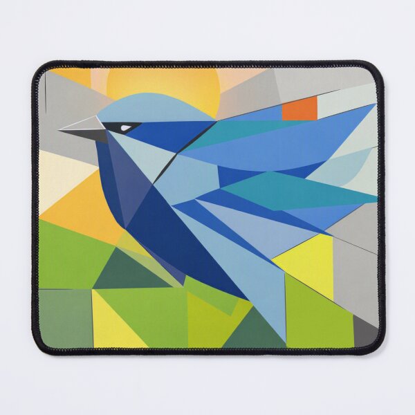 Item preview, Geometric Blue Wren with Sunlight designed and sold by WildPaletteMM.
