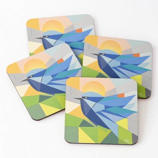Item preview, Geometric Blue Wren with Sunlight designed and sold by WildPaletteMM.