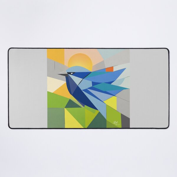 Item preview, Geometric Blue Wren with Sunlight designed and sold by WildPaletteMM.