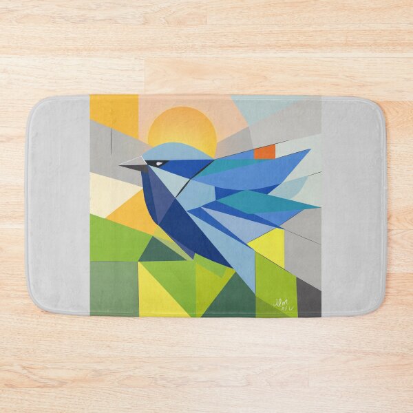 Item preview, Geometric Blue Wren with Sunlight designed and sold by WildPaletteMM.