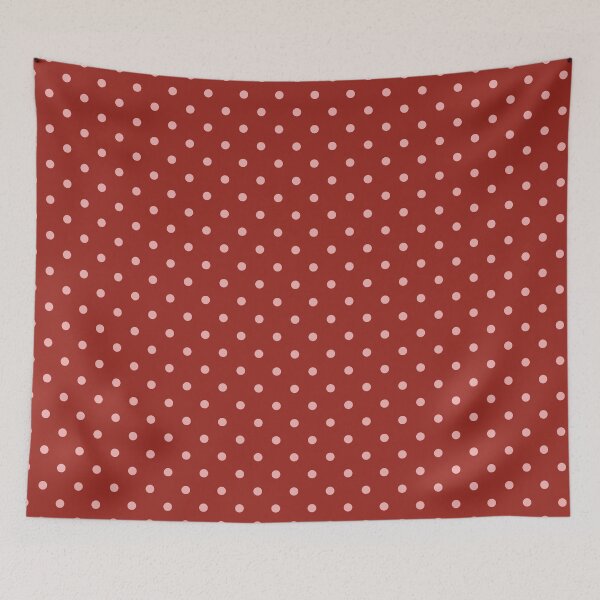 Item preview, Rust Red and Soft Pink Polka Dots | Retro Pink Dots on Terracotta Pattern | Vintage Autumn Red and Pink Dots Pattern | Retro Cherry Cola and Pink Lemonade Polka Dot Seamless Pattern designed and sold by VivaFy.