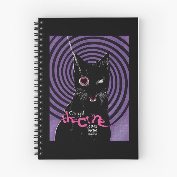 Item preview, Black Cat With Heart Monocle On Purple Spiral designed and sold by Pearto.