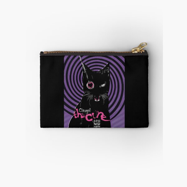 Item preview, Black Cat With Heart Monocle On Purple Spiral designed and sold by Pearto.