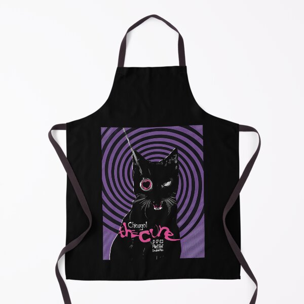 Item preview, Black Cat With Heart Monocle On Purple Spiral designed and sold by Pearto.