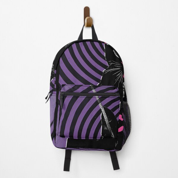 Item preview, Black Cat With Heart Monocle On Purple Spiral designed and sold by Pearto.