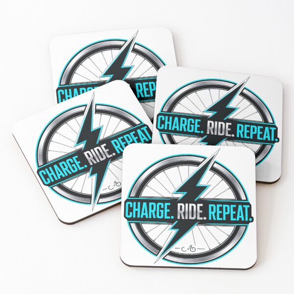 Item preview, Charge Ride Repeat Electric Bike Lifestyle Shirt designed and sold by OMNITeeSigns.