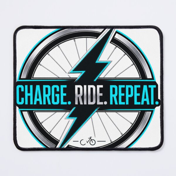 Item preview, Charge Ride Repeat Electric Bike Lifestyle Shirt designed and sold by OMNITeeSigns.