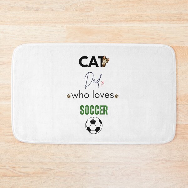 Item preview, Cat Dad Who Loves Soccer designed and sold by PawFitt.
