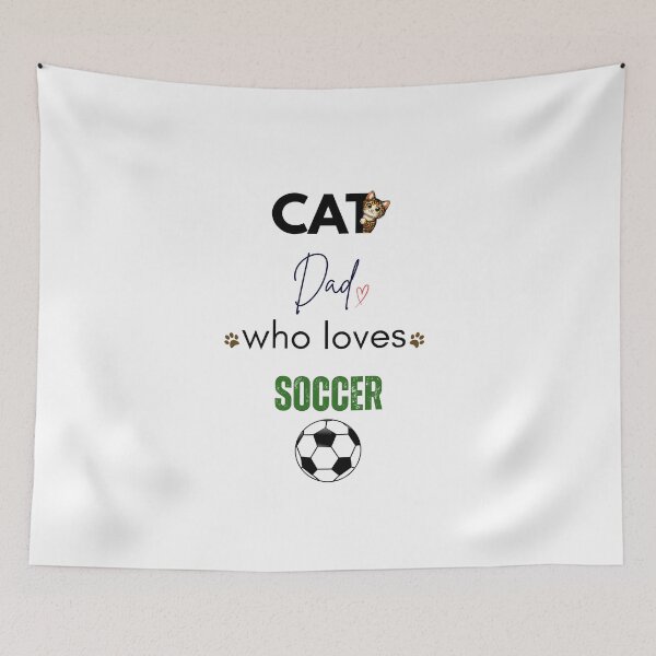 Item preview, Cat Dad Who Loves Soccer designed and sold by PawFitt.