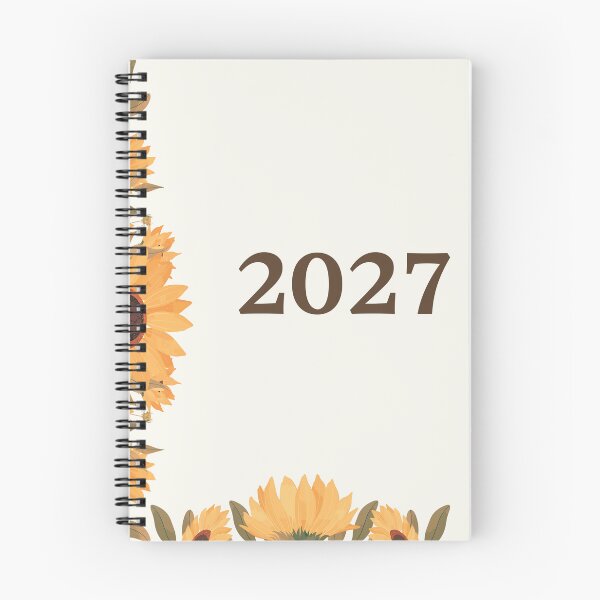 Item preview, Vintage sunflower 2027 notebook designed and sold by Designova10.