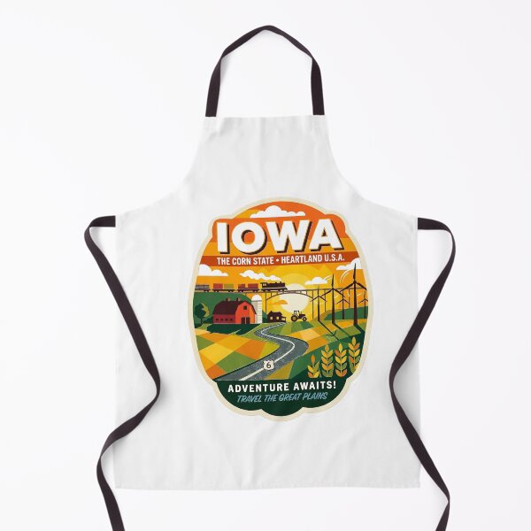 Item preview, State of Iowa Vintage Travel Sticker Poster designed and sold by BankrobberGus.