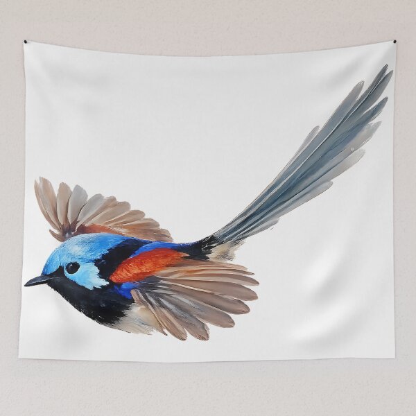 Item preview, Variegated Fairy-Wren in Flight: Painted Fairy-Wren designed and sold by Jaruart.