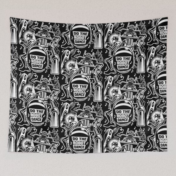 Item preview, Do The Robot Dance - Illustration of Dancing Robots 2.0  designed and sold by Vector-Artist.