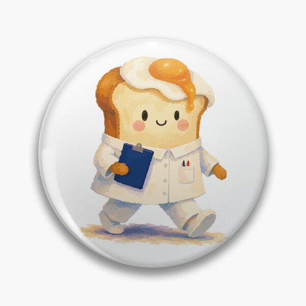 Item preview, Bread Nurse - Cute Toast Character in Scrubs Illustration designed and sold by medicalkinoko.