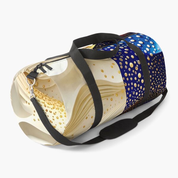 Item preview, Abstract Yin Yang Duality in Blue Gold and White designed and sold by Vicky Brago-Mitchell®.