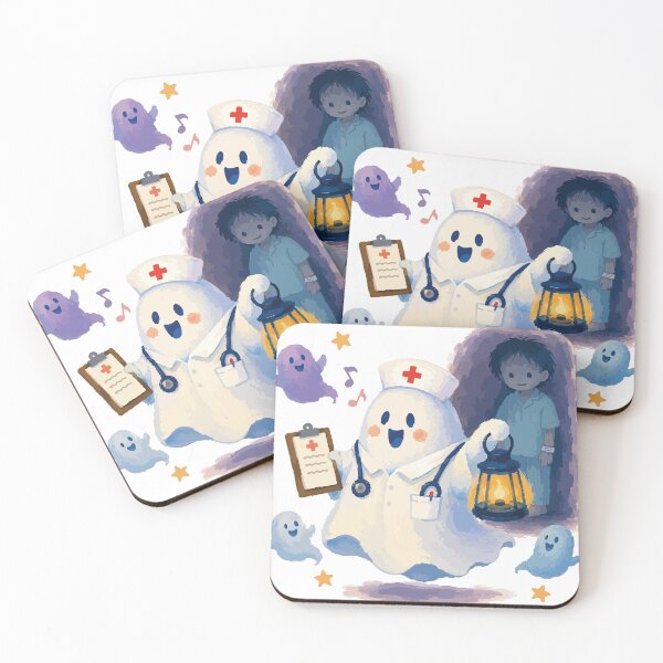 Item preview, Ghosts Aren't Scary - Agitated Patients Are Nurse Humor Illustration designed and sold by medicalkinoko.