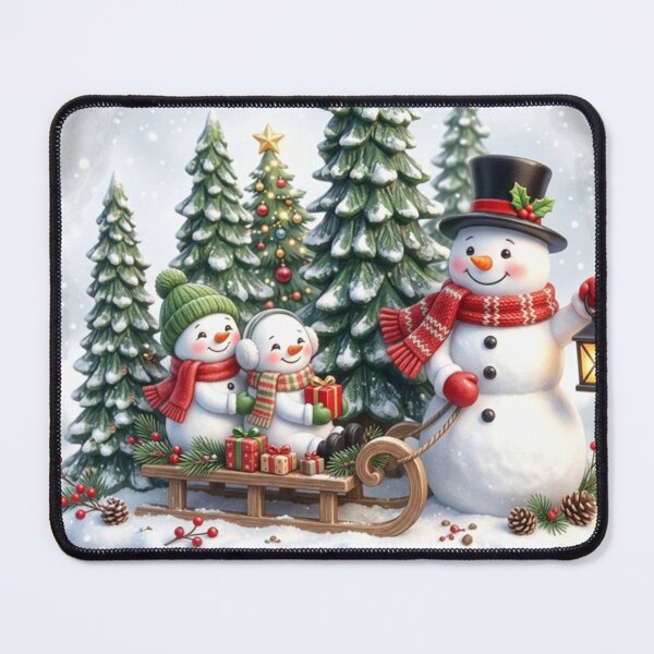 Item preview, Snowman Family Winter Scene designed and sold by InkShiftLabs.
