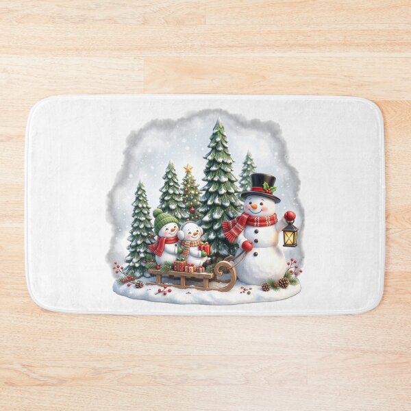 Item preview, Snowman Family Winter Scene designed and sold by InkShiftLabs.