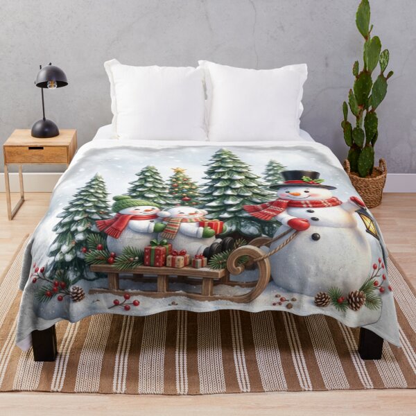 Item preview, Snowman Family Winter Scene designed and sold by InkShiftLabs.