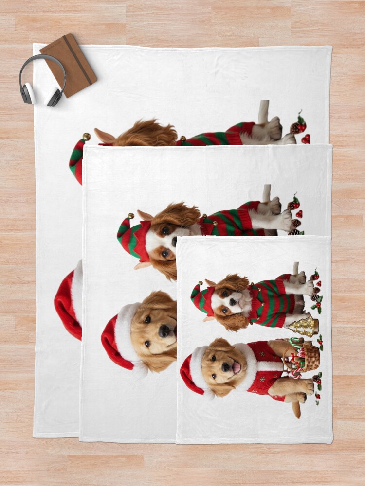 Thumbnail 5 of 6, Throw Blanket, Dogs Christmas designed and sold by InkShiftLabs.