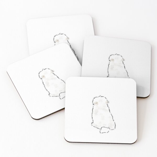 Item preview, Cute Fluffy White Dog Back View Art designed and sold by raun.draw.