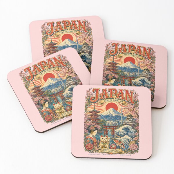 Item preview, Japan Land of Rising Sun Vintage Travel Poster designed and sold by Skyrocketz.