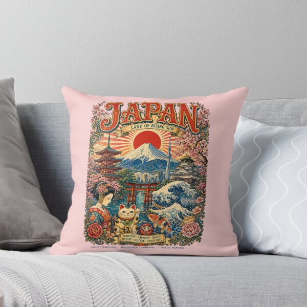 Item preview, Japan Land of Rising Sun Vintage Travel Poster designed and sold by Skyrocketz.