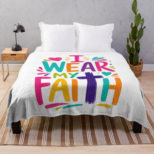 Item preview, I Wear My Faith Colorful Christian Faith Design designed and sold by Rosie's Wildflower Boutique.