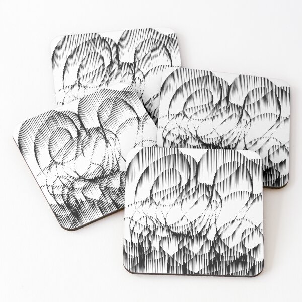 Item preview, Black and white wavy lines abstract design designed and sold by Blooom313.