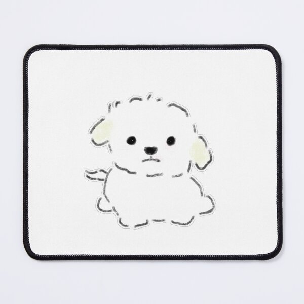 Item preview, Cute Fluffy White Dog Puppy Art designed and sold by raun.draw.