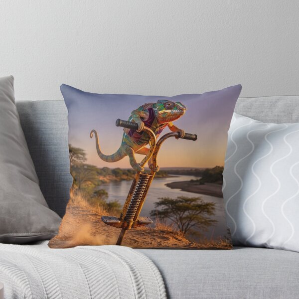 Item preview, Determined Chameleon Hops Hops Down the River Bank designed and sold by Tridentulus.