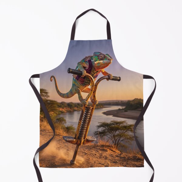 Item preview, Determined Chameleon Hops Hops Down the River Bank designed and sold by Tridentulus.