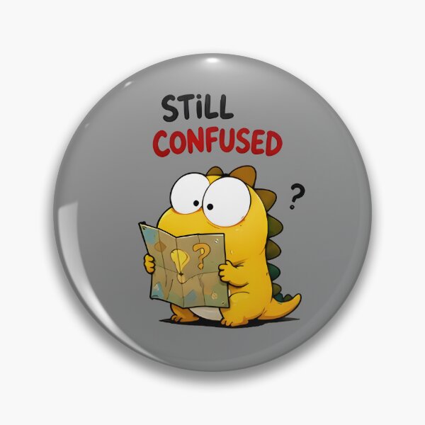 Item preview, Confused Dinosaur Reading Map Sticker designed and sold by PreeCha Art & Co..