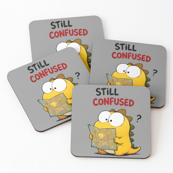 Item preview, Confused Dinosaur Reading Map Sticker designed and sold by PreeCha Art & Co..