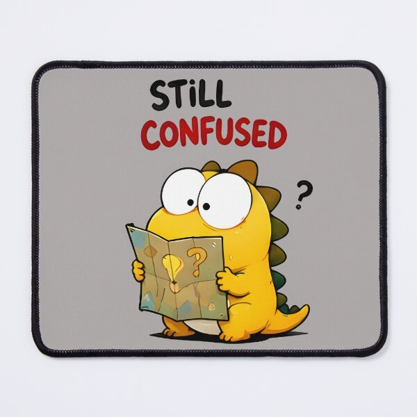 Item preview, Confused Dinosaur Reading Map Sticker designed and sold by PreeCha Art & Co..