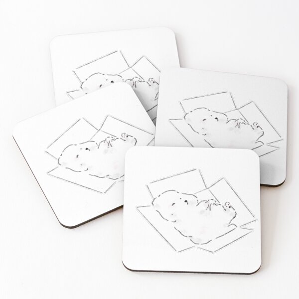 Item preview, Cute White Dog In Box Puppy Art designed and sold by raun.draw.