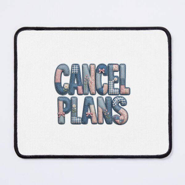 Item preview, Cancel Plans Patchwork Denim Typography designed and sold by DonnaByPT.