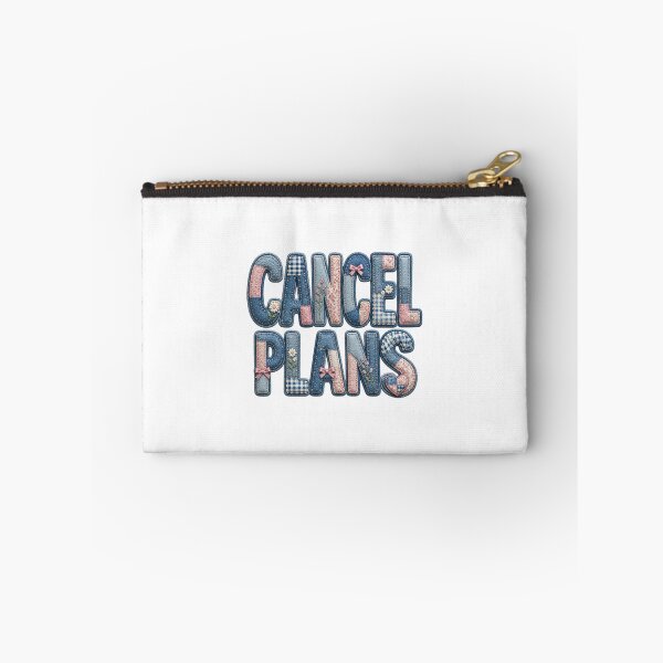 Item preview, Cancel Plans Patchwork Denim Typography designed and sold by DonnaByPT.