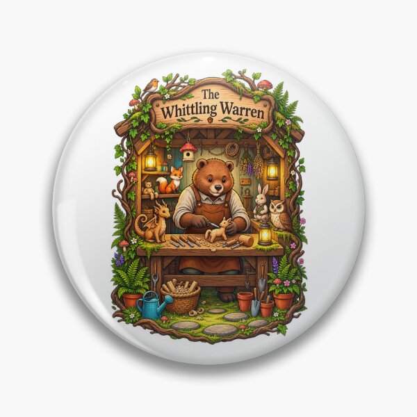 Item preview, The Whittling Warren | Woodland Bear Woodcarver | Forest Animal Workshop designed and sold by MrDev.