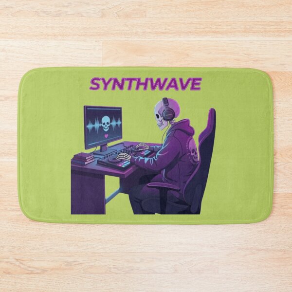 Item preview, Synthwave DJ Skeleton Music Producer designed and sold by Northern Glow Art.