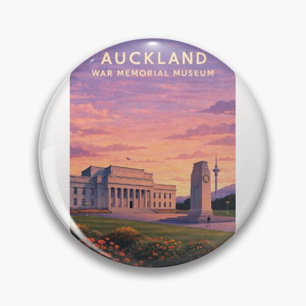 Item preview, Auckland War Memorial Museum at Sunset with Sky Tower and Auckland Domain designed and sold by Places On Earth.