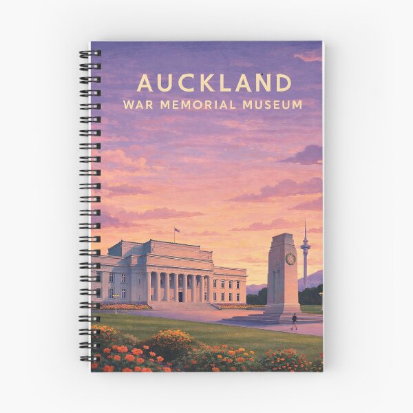 Item preview, Auckland War Memorial Museum at Sunset with Sky Tower and Auckland Domain designed and sold by Places On Earth.