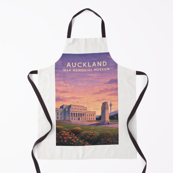 Item preview, Auckland War Memorial Museum at Sunset with Sky Tower and Auckland Domain designed and sold by Places On Earth.