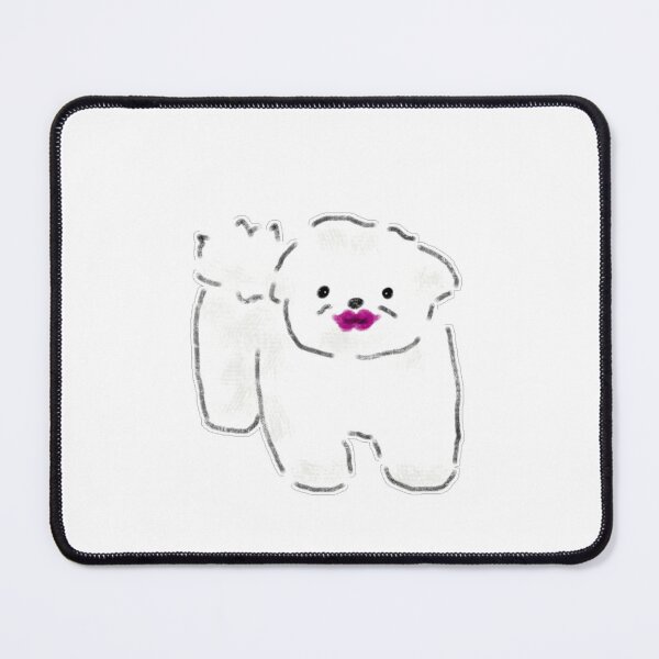 Item preview, Funny White Dog Wearing Lipstick Art designed and sold by raun.draw.