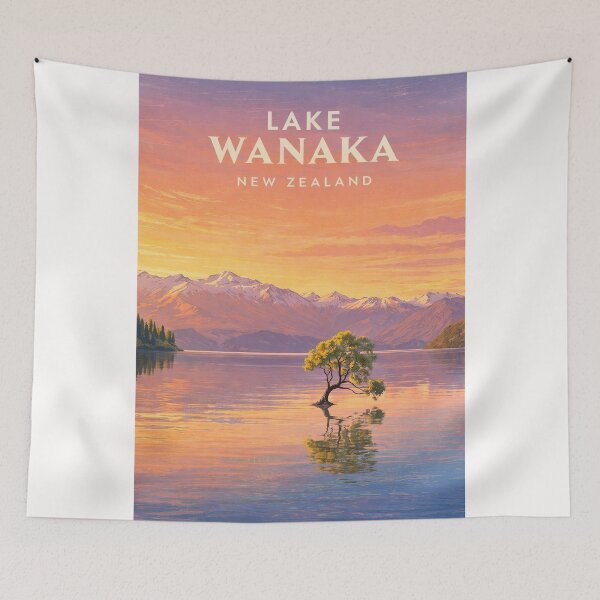 Item preview, Lake Wānaka Sunset with Lone Tree and Southern Alps designed and sold by Places On Earth.