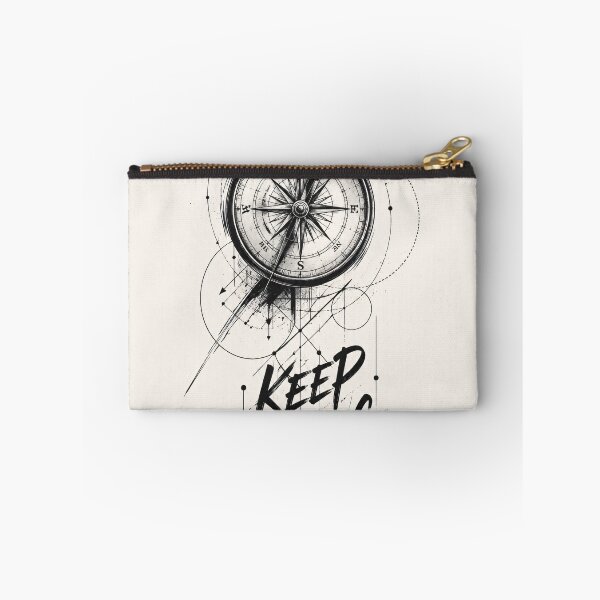 Item preview, Keep Going Compass Motivational Typography Print designed and sold by SoftSpaceDesign.