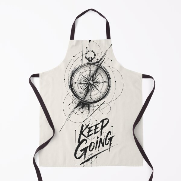 Item preview, Keep Going Compass Motivational Typography Print designed and sold by SoftSpaceDesign.