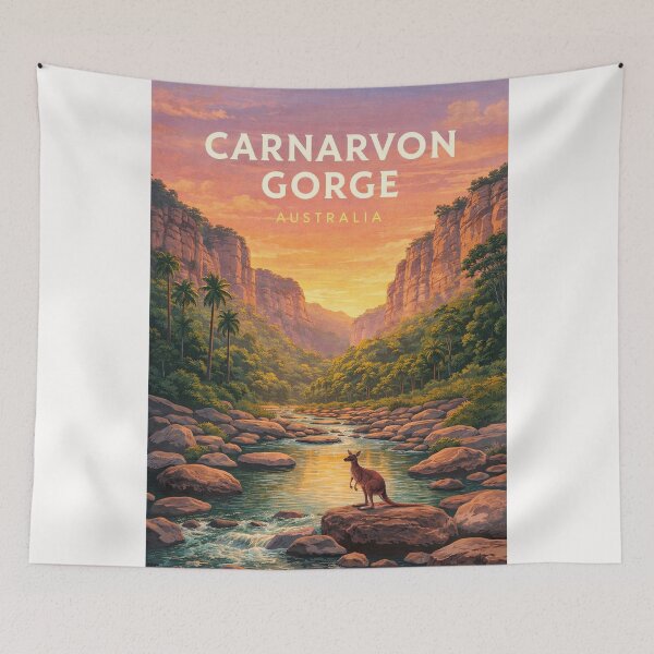 Item preview, Carnarvon Gorge Sunset Valley in Queensland Australia designed and sold by Places On Earth.